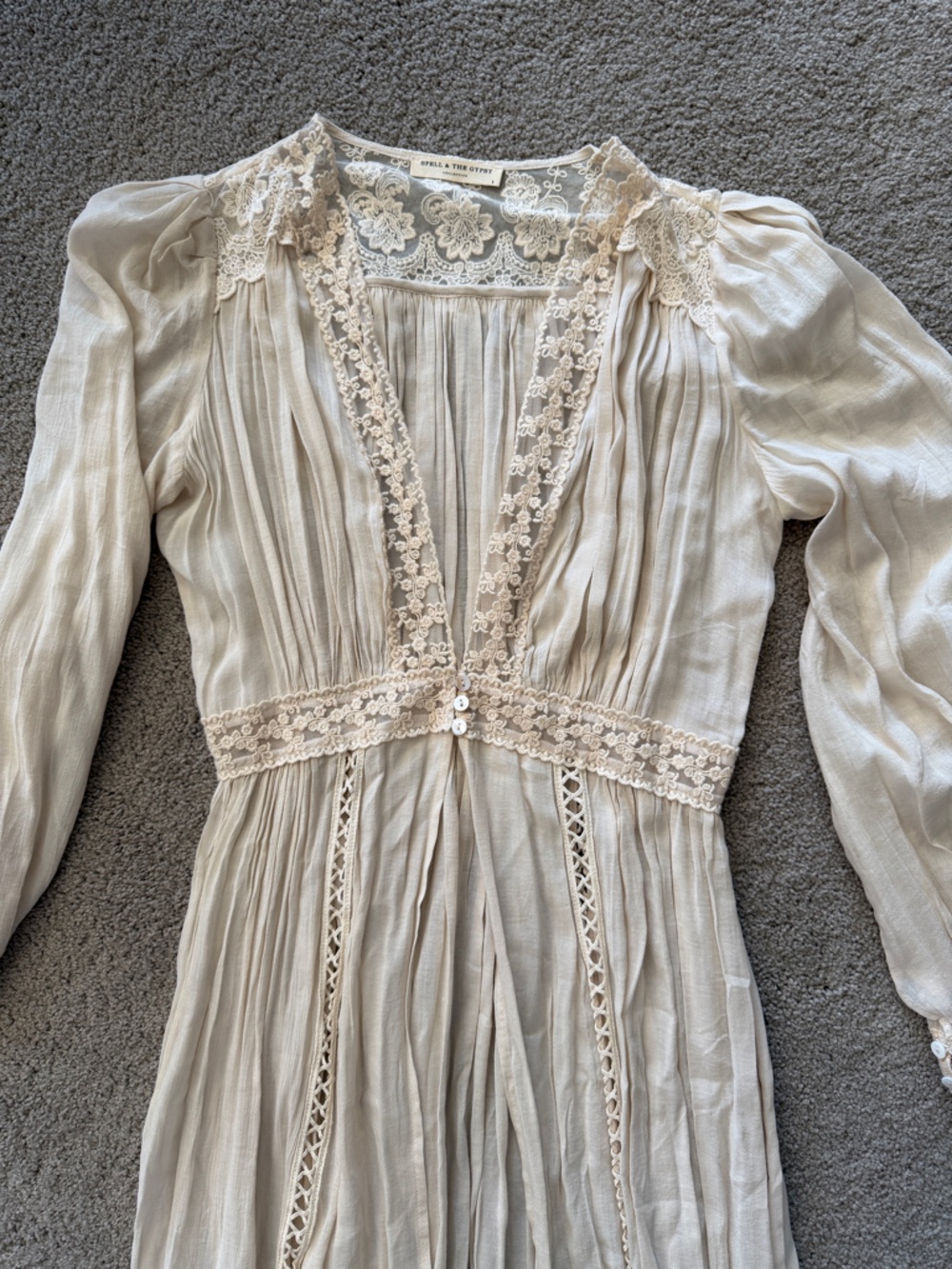 SPELL Le Gauze Lace Duster - S - Picture 10 of 13